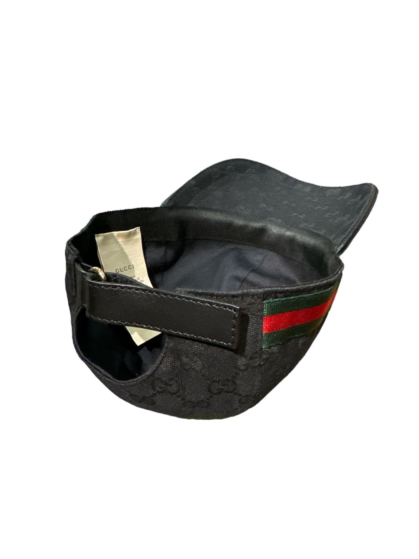 Gucci GG Canvas Baseball Hat Black With Web