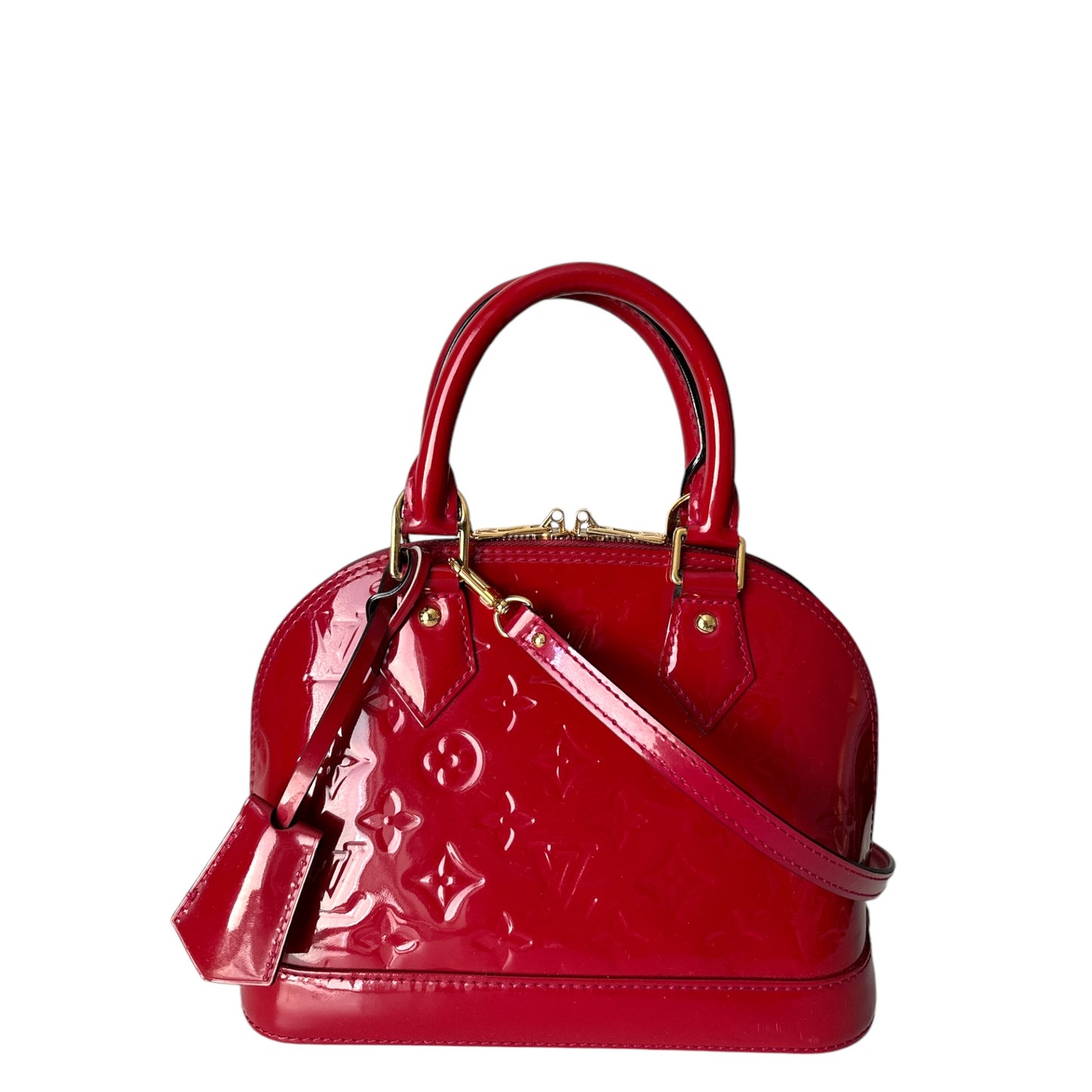 Louis Vuitton Alma BB Red Monogram Vernis Bag