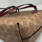 2205710-143141 Coach Fiona CC Signature Tan/ Black Cherry (NoJ2480-CX587)