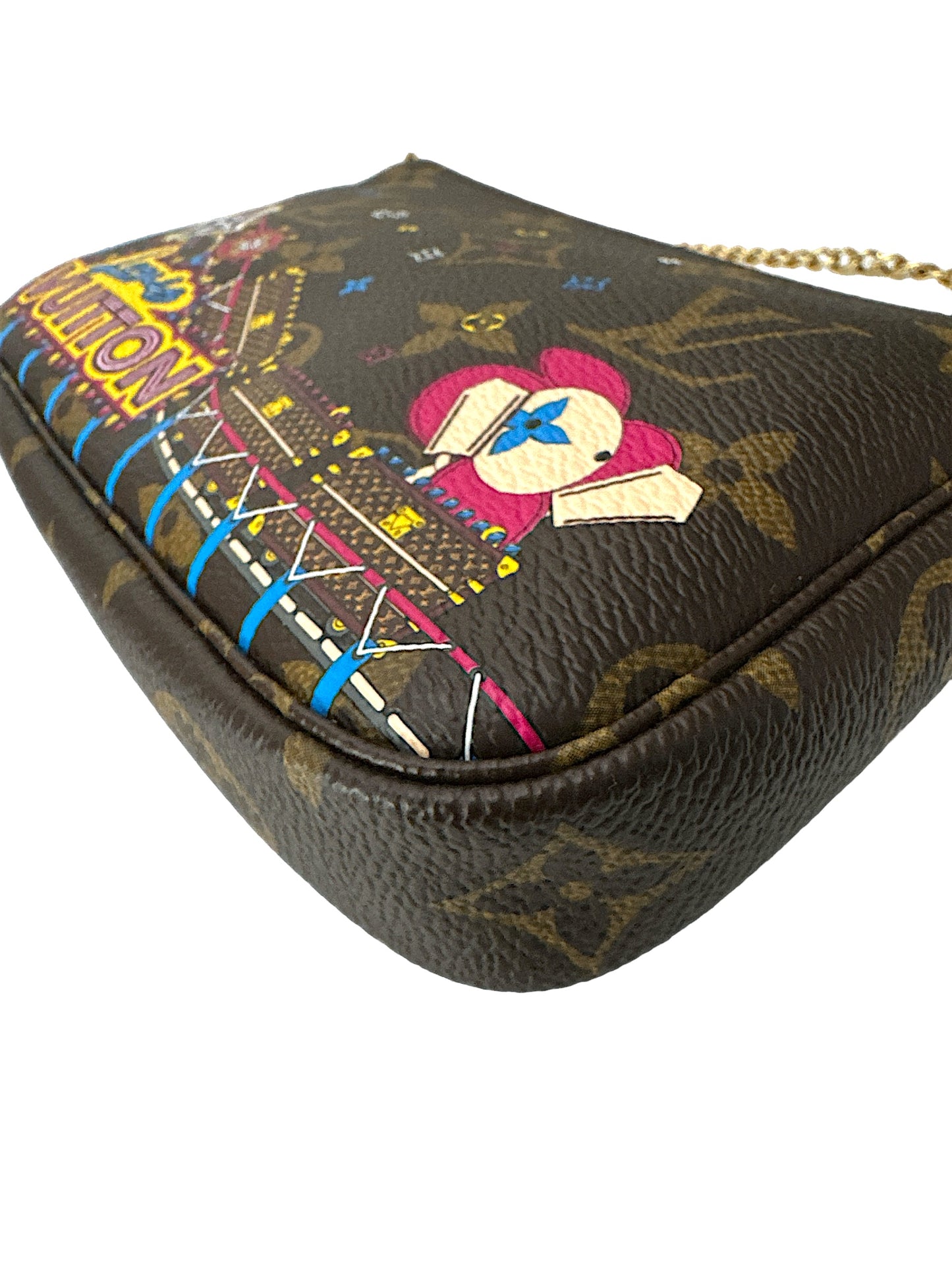 LOUIS VUITTON 
Monogram 2020 Christmas Animation Roller Coaster Mini Pochette Accessories