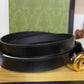Gucci GG Marmont Black Leather Shiny Gold Buckle Size 120/48
