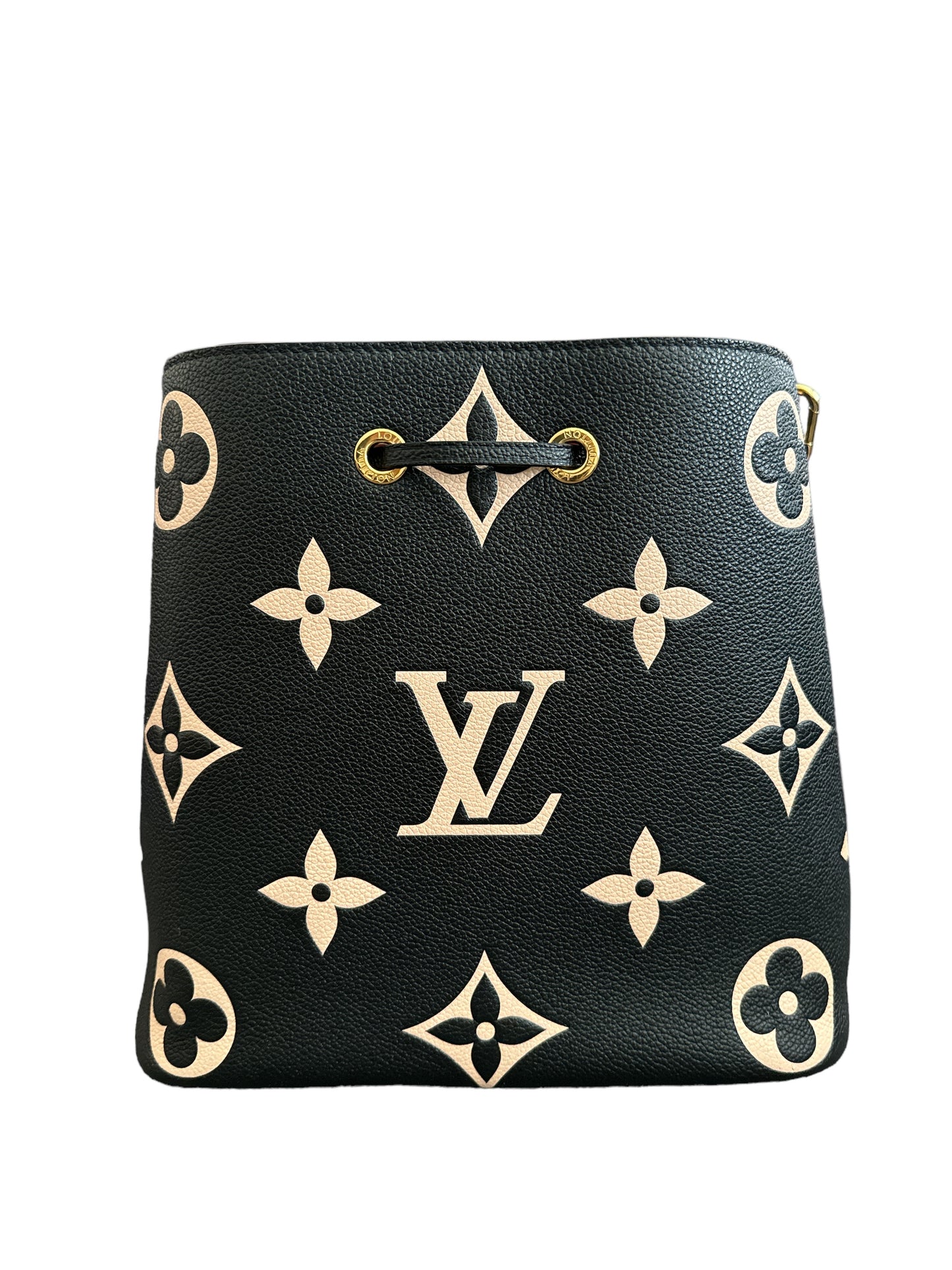 LOUIS VUITTON NeoNoe Monogram Black Empreinte BiColor Bag with Pouch