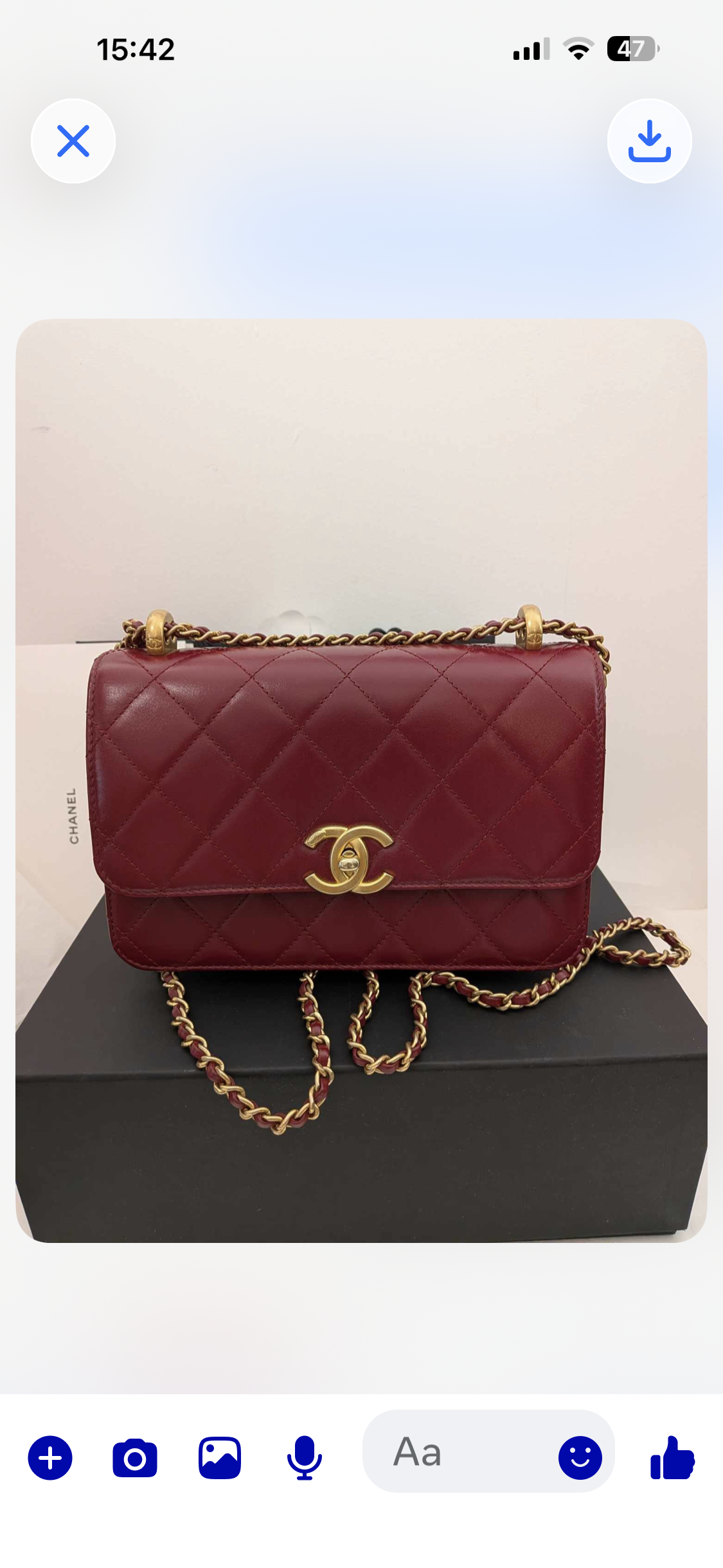 2205710-1432211 Chanel Small Flap Bag Red Wine Color Gold Hardware N1877T8E