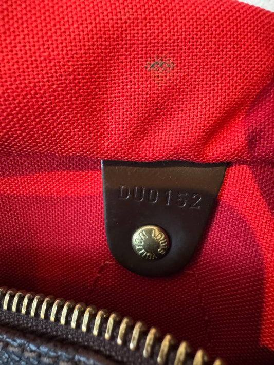 2205710-141934 Louis Vuitton Speedy 30 Damier Ebene Bag (DU0152) Made in France