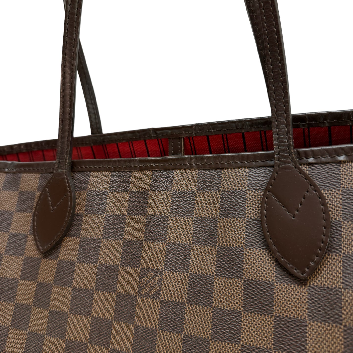 Louis Vuitton Neverfull MM Damier Ebene Cherry Bag