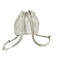 Chanel Caviar White Leather Bucket Bag Silver Hardware