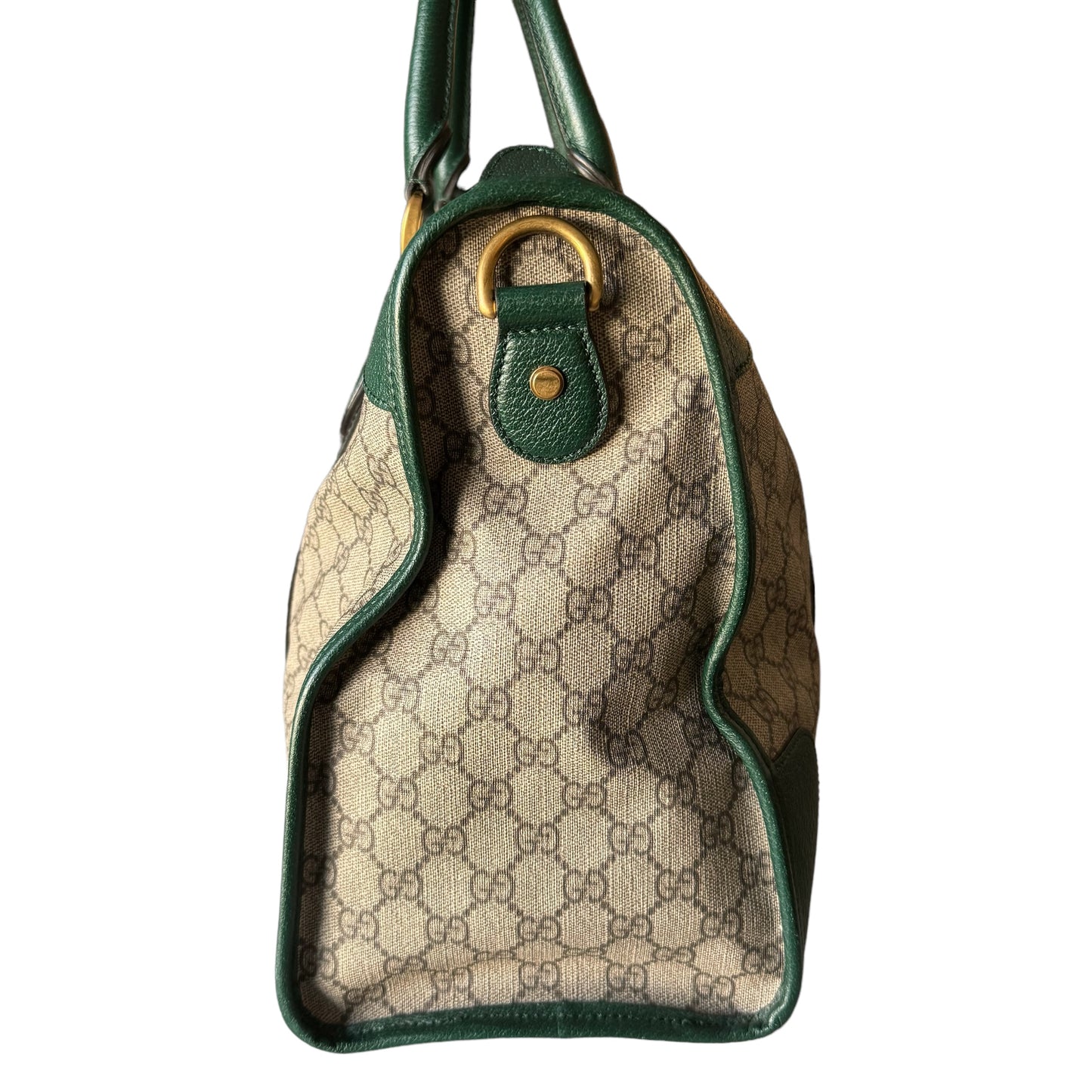 Gucci Neo Vintage Web Duffle Bag GG Coated Canvas Bag With Strap