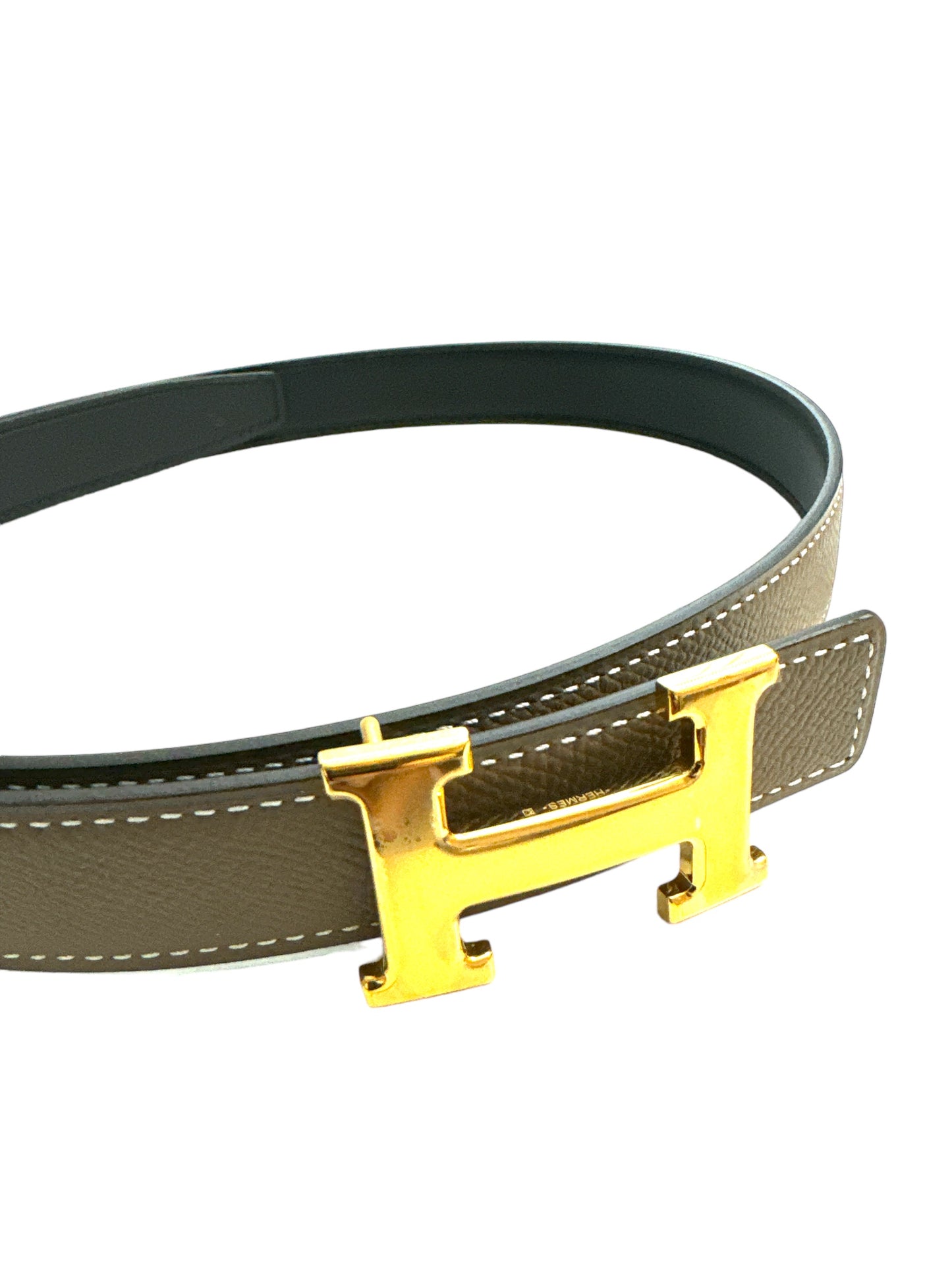 Hermes Mini H Belt Buckle & Reversible Leather Strap 24 MM