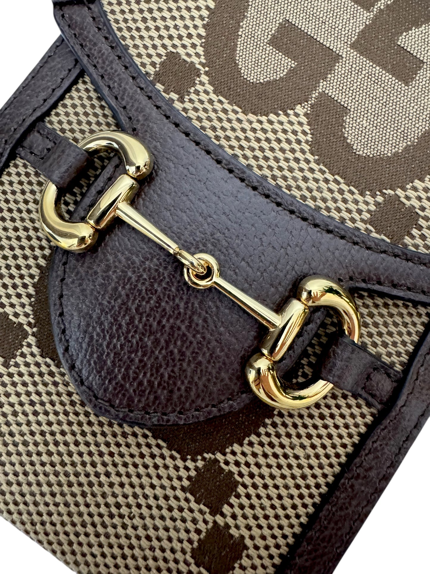 Gucci Horsebit 1955 Jumbo GG Canvas Crossbody Bag