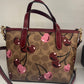 110580420 Coach Mini Tote CC Signature Red Cherry With Strap (NoK2492-CY737)