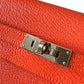 Hermes Kelly Classic Long Wallet Orange Chèvre Mysore Leather Palladium Hardware