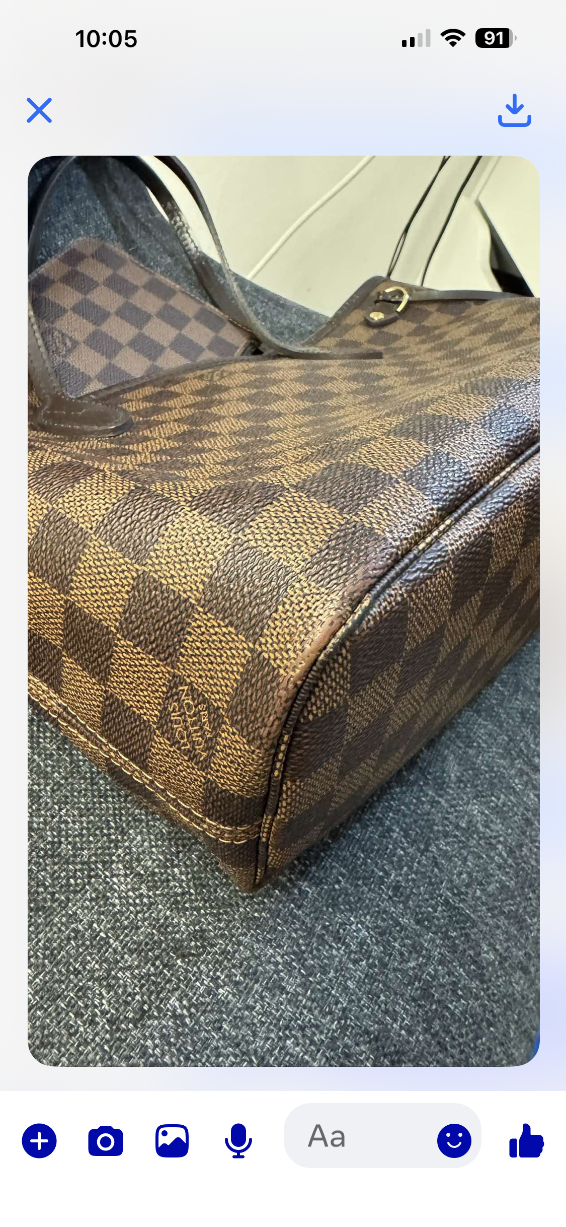 2205710-143175
Louis Vuitton Neverfull PM  Damier Ebene With Clutch Made in France (AR0127, AR3146)