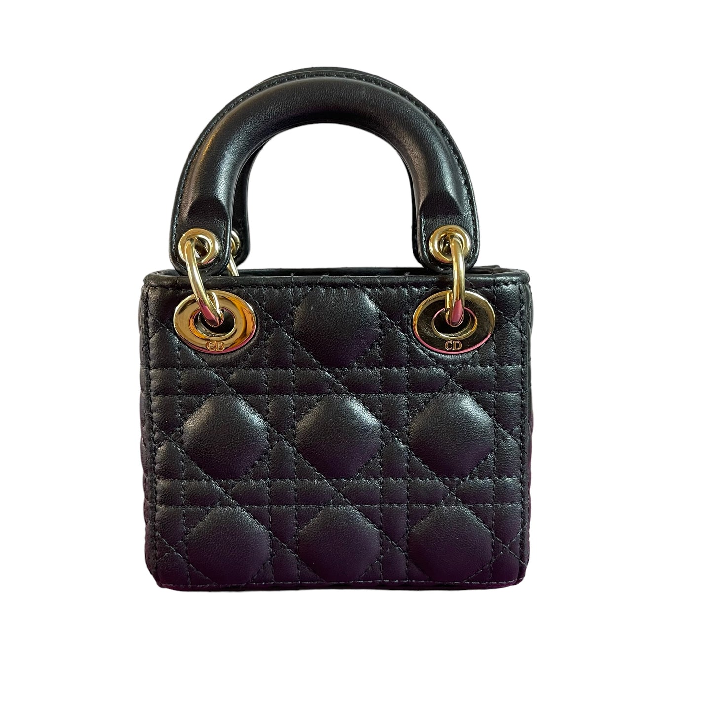 Lady Dior Micro Black Cannage Lambskin Bag