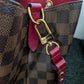 Louis Vuitton Neo Noe Damier Ebene Red Bag
