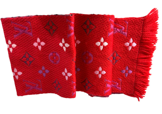 Louis Vuitton Logomania Red Multiple colors Scarf