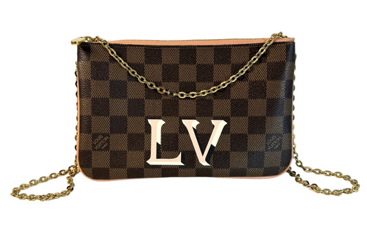 Louis Vuitton Double Zip Pochette Damier Ebene