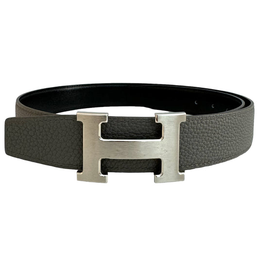 HERMES H belt buckle & Reversible leather strap 32 mm
