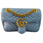 GUCCI MARMONT MINI BAG BLUE LEATHER