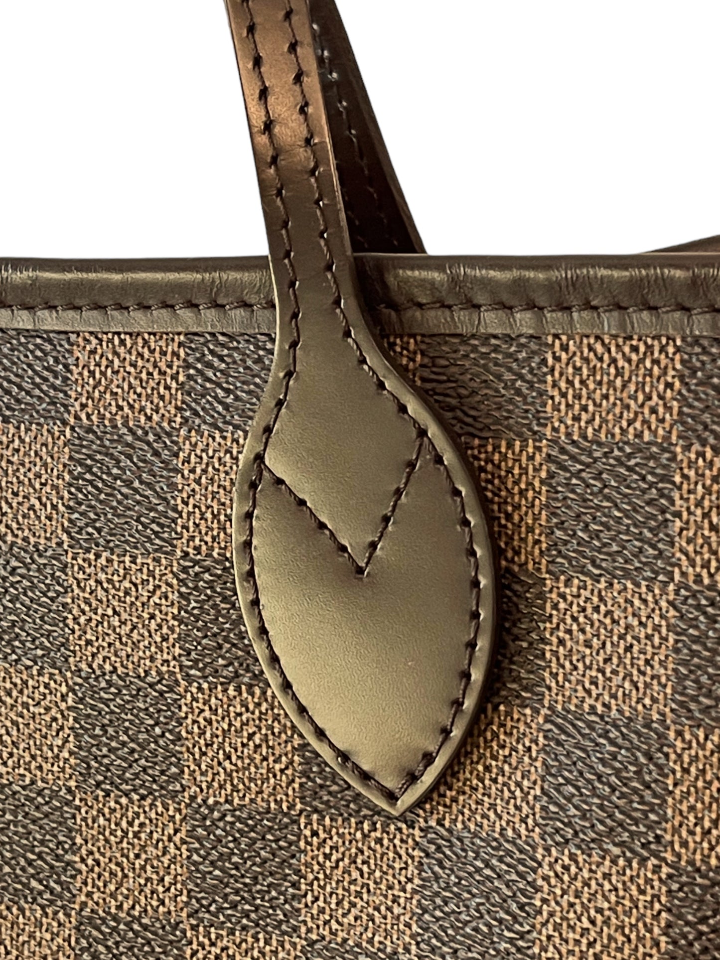 Louis Vuitton Neverfull MM Damier Ebene Rose Ballerine Bag