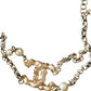 Chanel CC Pearl Bracelet In Gold Hardware