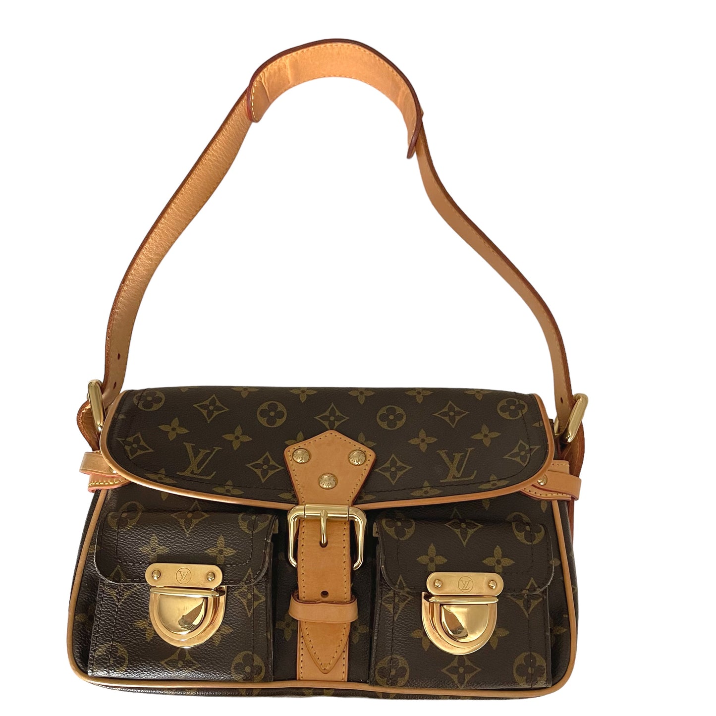 Louis Vuitton Hudson PM Monogram Bag Shoulder Purse Pocket Handbag