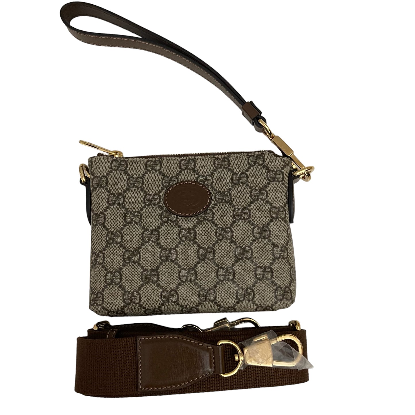 Brandnew Gucci Interlocking GG Supreme 2 in 1 Crossbody / Clutch