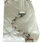 Chanel Caviar White Leather Bucket Bag Silver Hardware