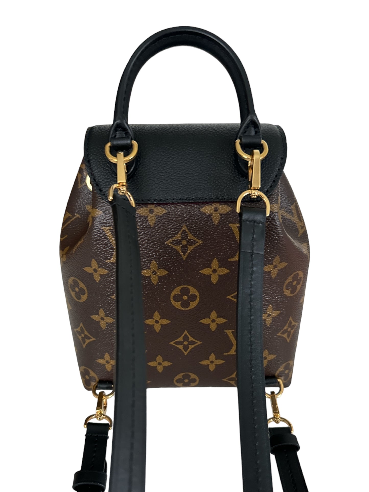 Louis Vuitton Montsouris BB Black Leather Monogram Backpack