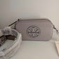 110580705-2 Tory Burch Mini Miller Spazzolato Leather Crossbody Bag in a light pink/primrose 10011011