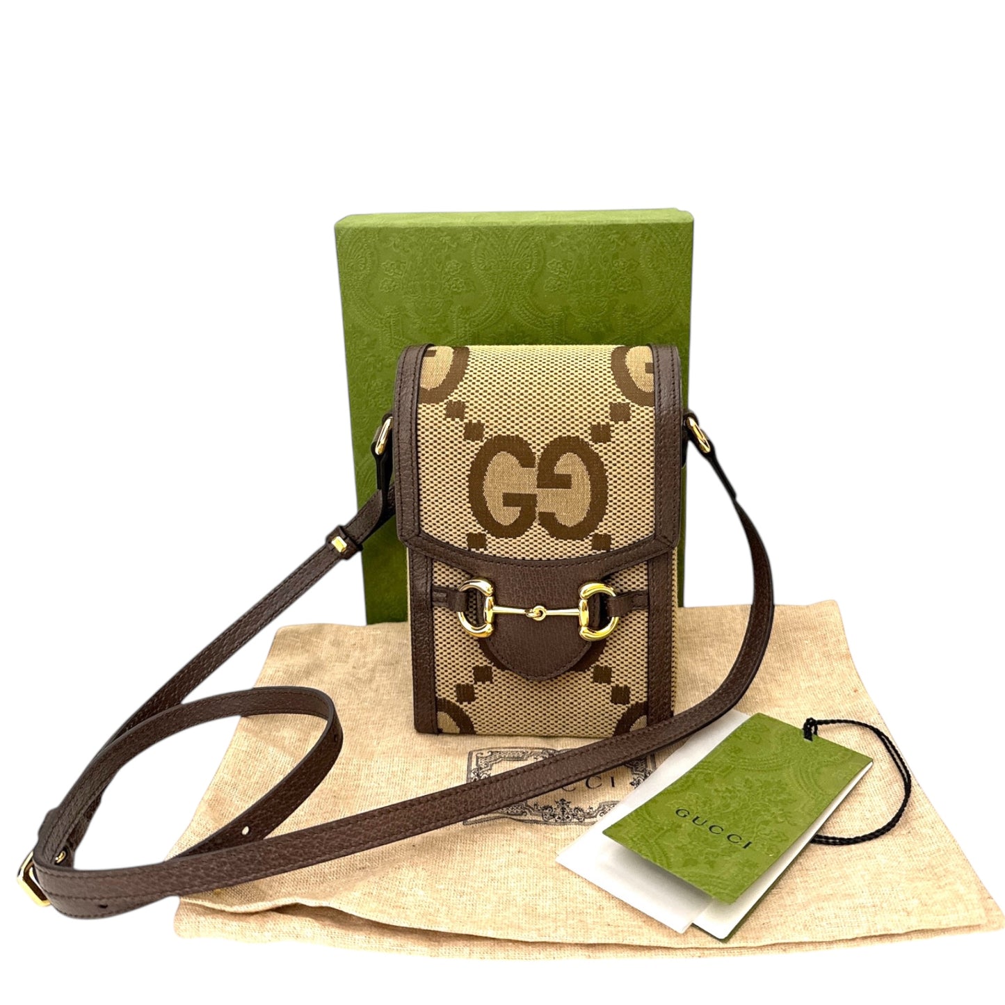 Gucci Horsebit 1955 Jumbo GG Canvas Crossbody Bag