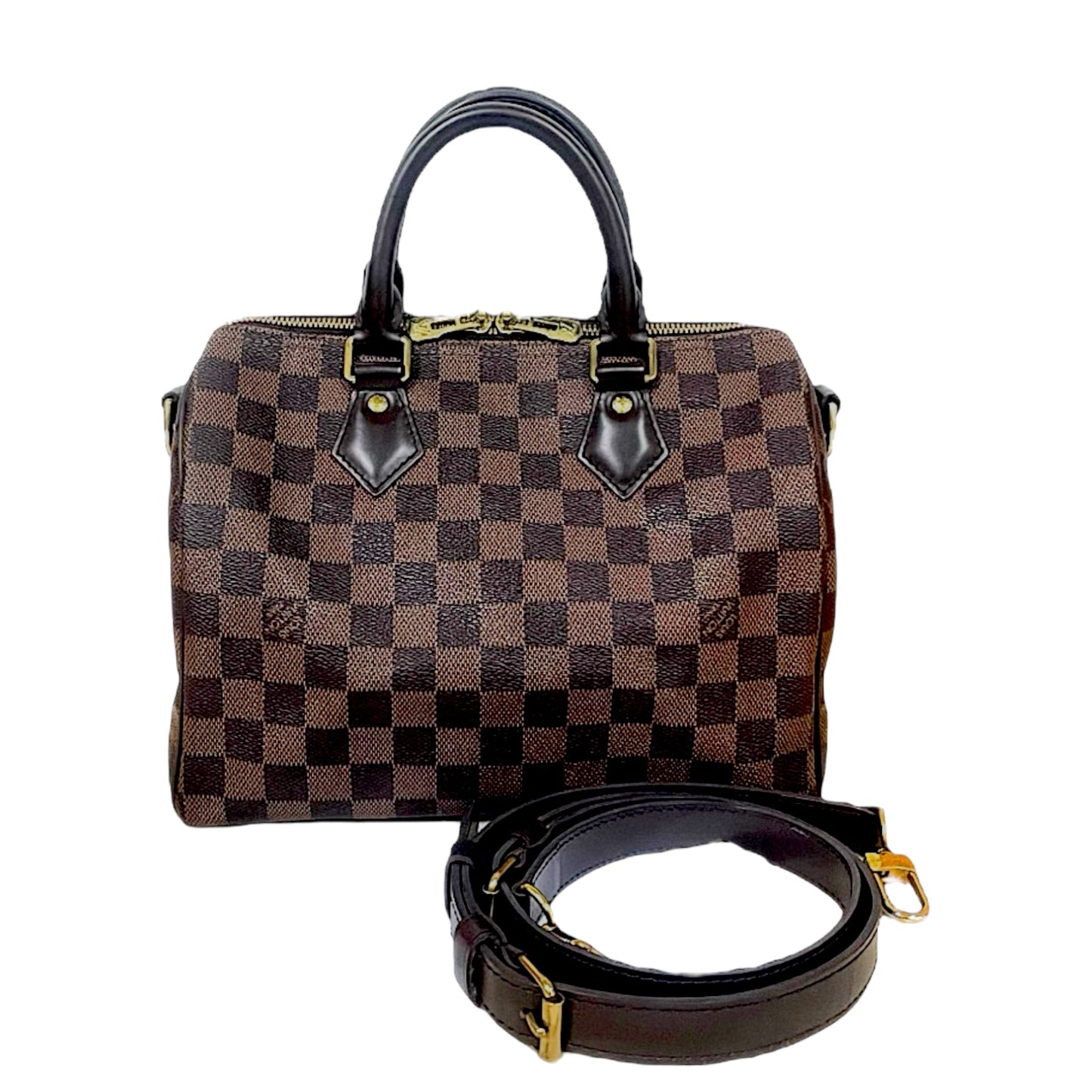 Louis Vuitton Speedy 25 Bandouliere Damier Ebene Bag