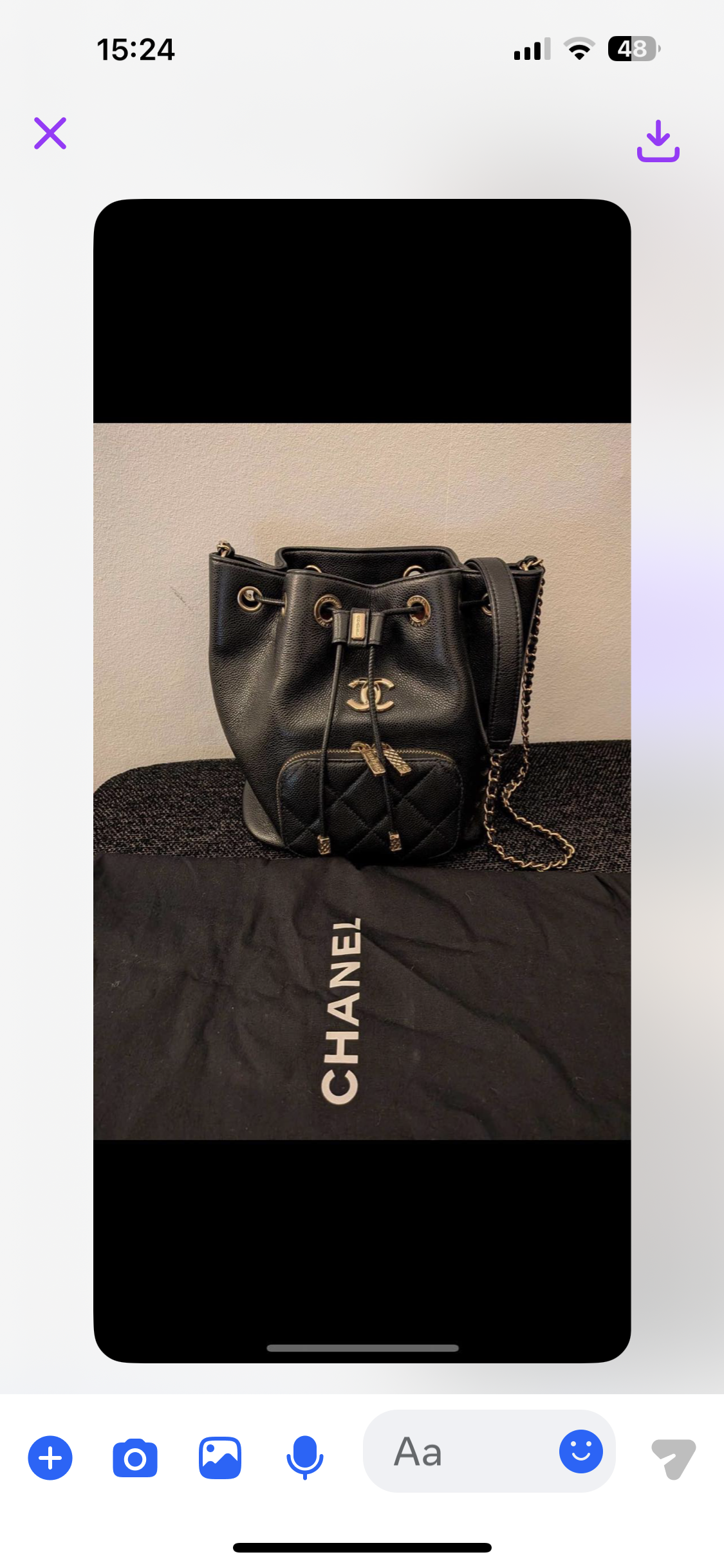 Chanel Drawstring Bucket Black Caviar Gold Hardware