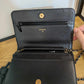 Chanel Lambskin Quilted Double Stitch Tassel Wallet On Chain Black Gold Hardware
