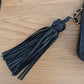 Chanel Lambskin Quilted Double Stitch Tassel Wallet On Chain Black Gold Hardware