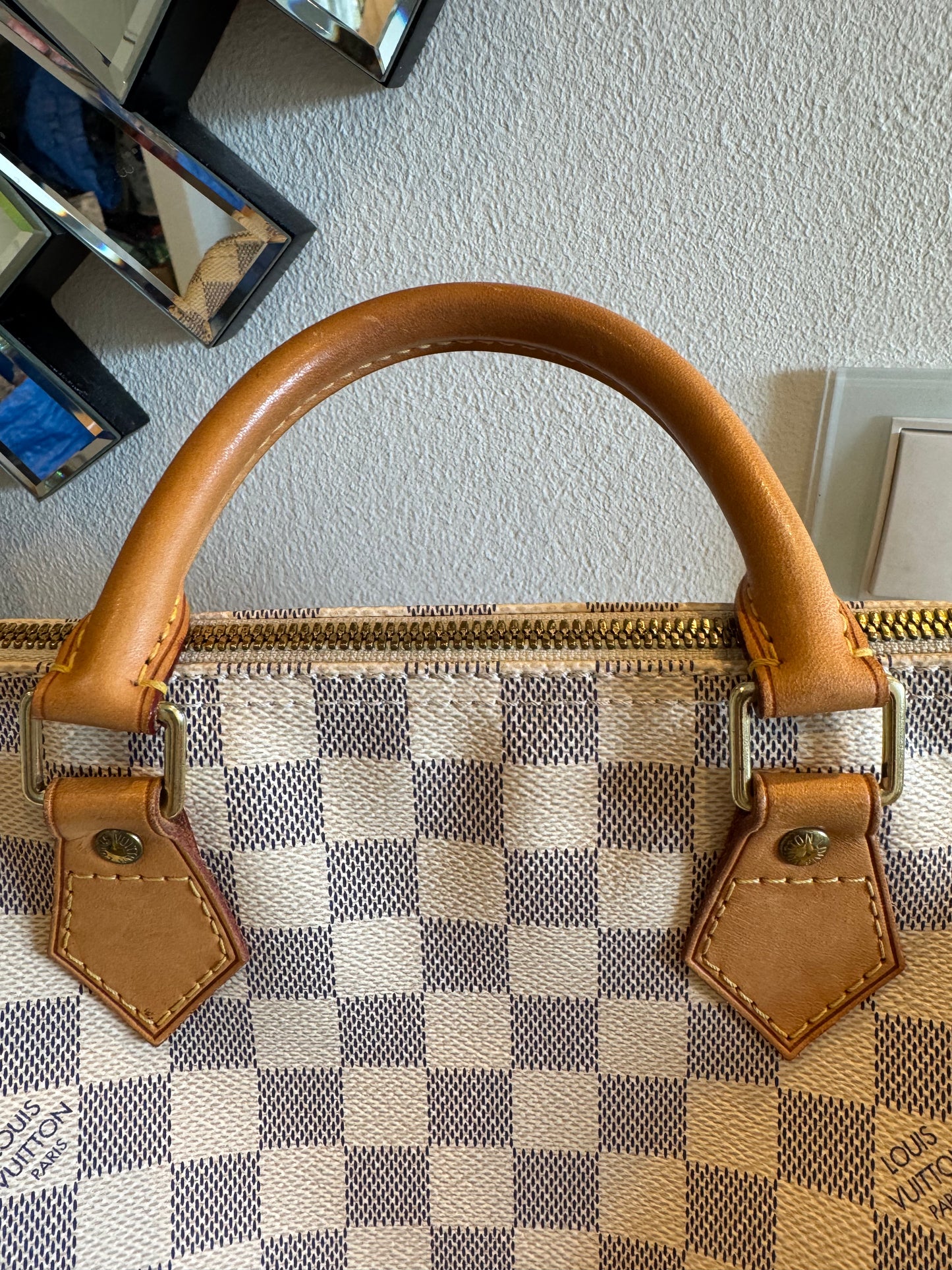 2205710-142108 Louis Vuitton Speedy 30 Bandouliere Abene Azur (DU3163)