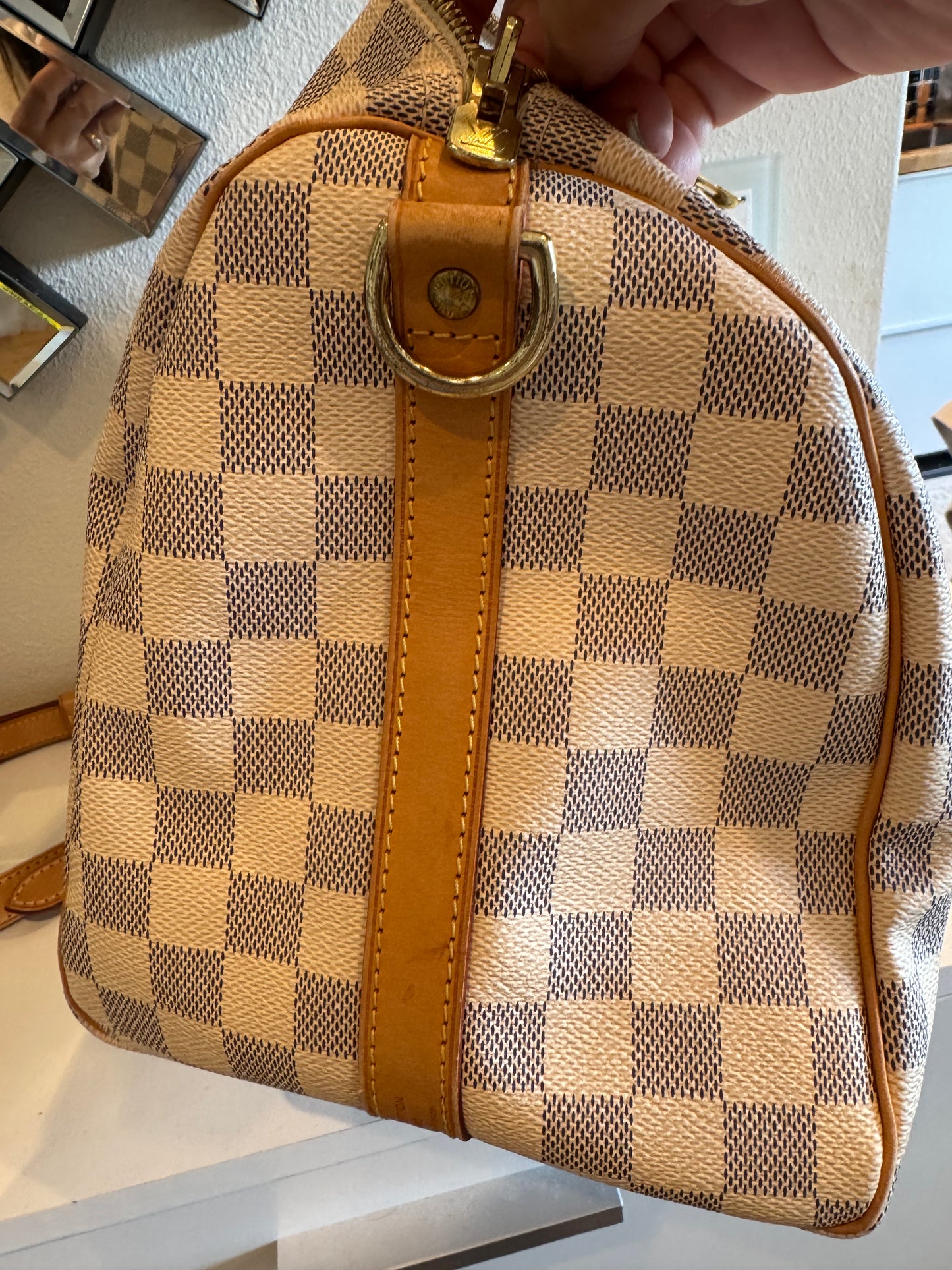 2205710-142108 Louis Vuitton Speedy 30 Bandouliere Abene Azur (DU3163)