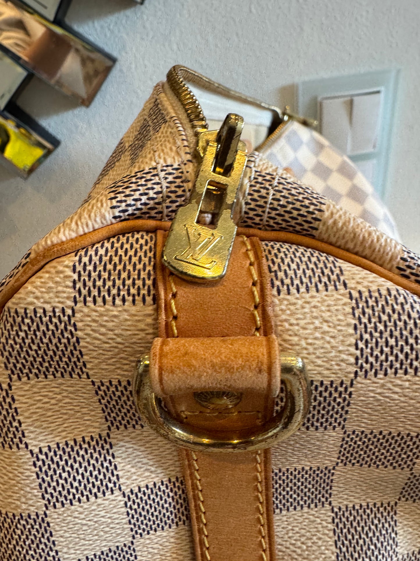 2205710-142108 Louis Vuitton Speedy 30 Bandouliere Abene Azur (DU3163)