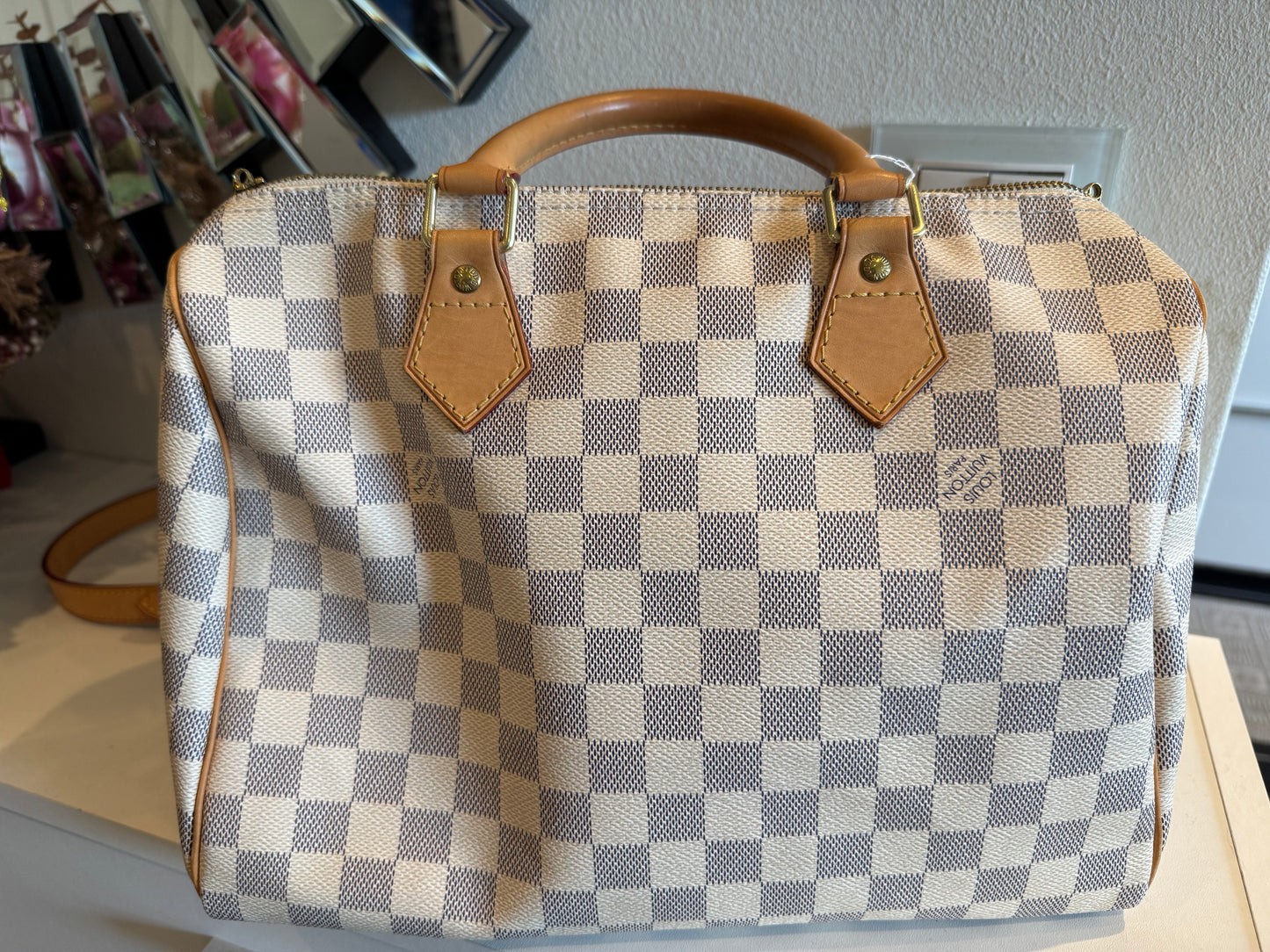 2205710-142108 Louis Vuitton Speedy 30 Bandouliere Abene Azur (DU3163)