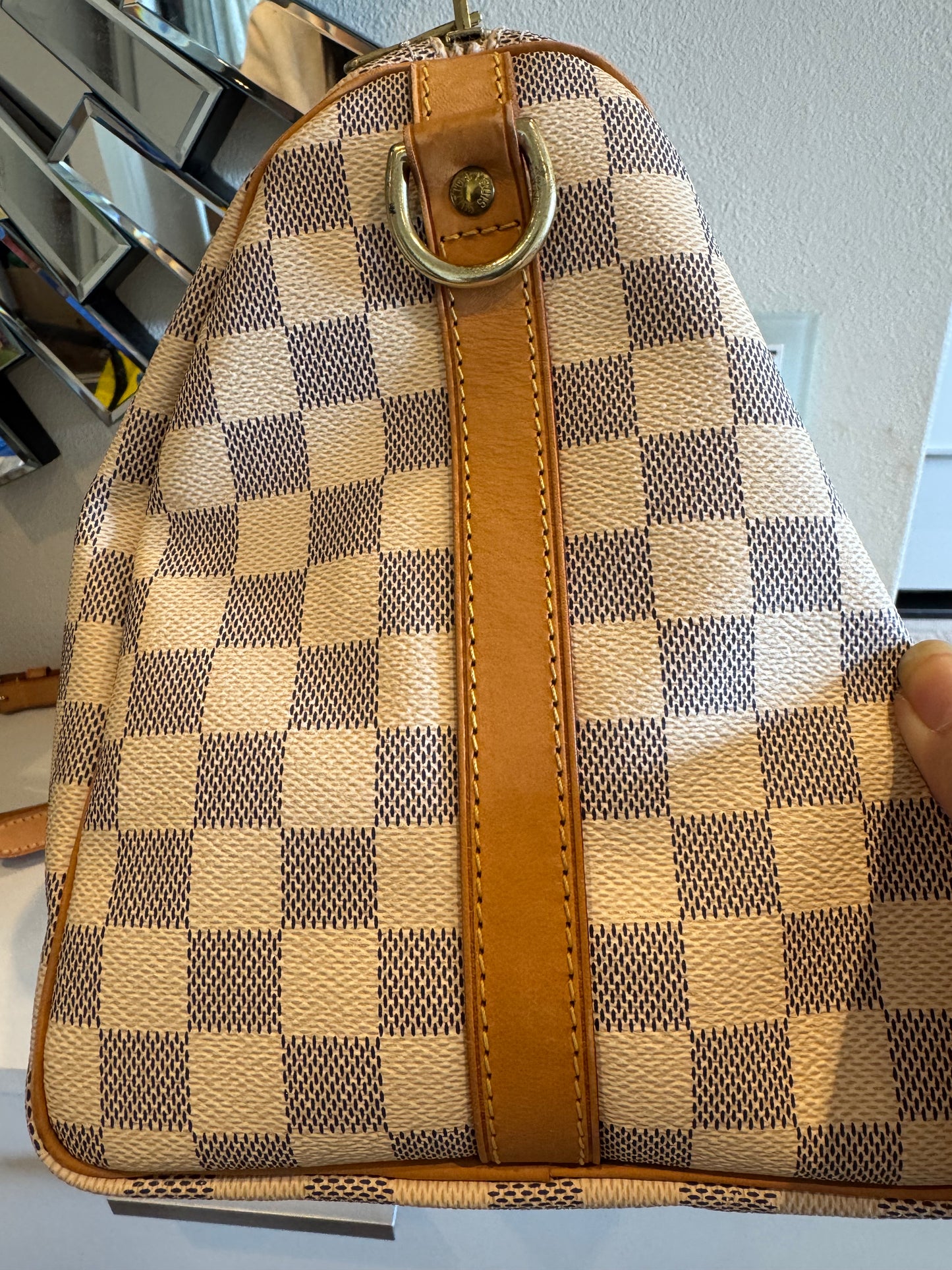 2205710-142108 Louis Vuitton Speedy 30 Bandouliere Abene Azur (DU3163)