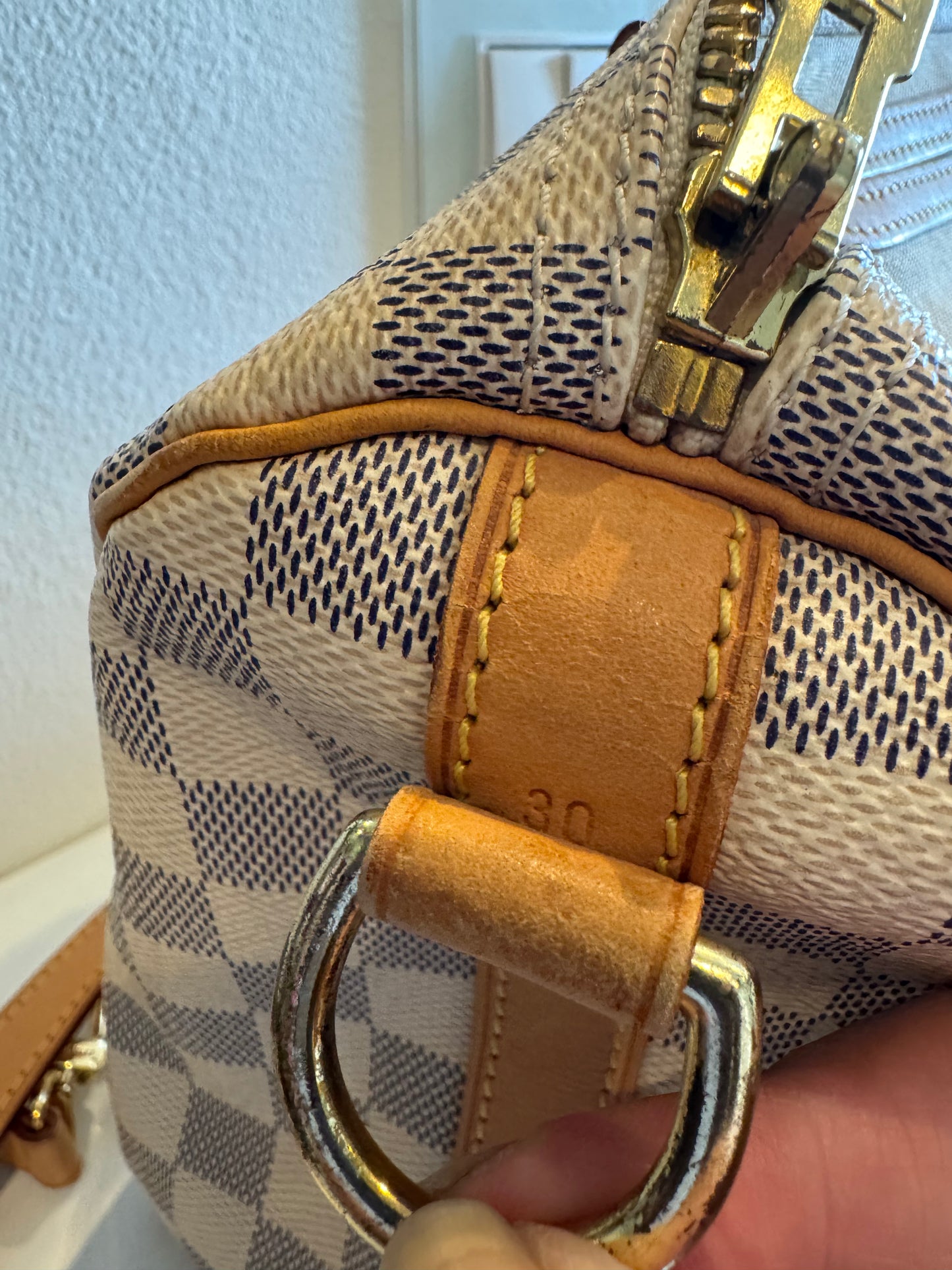2205710-142108 Louis Vuitton Speedy 30 Bandouliere Abene Azur (DU3163)