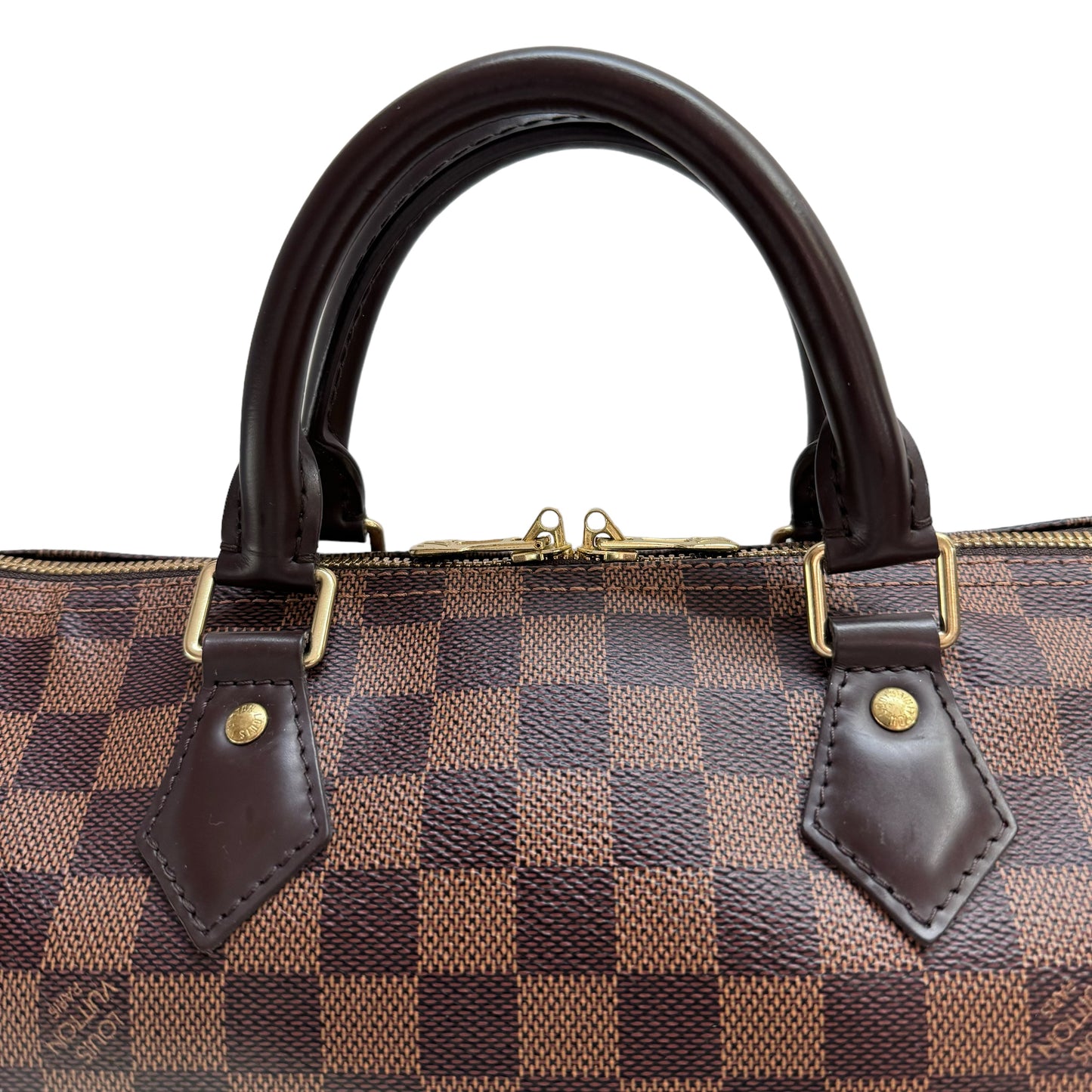 LOUIS VUITTON SPEEDY 30 BANDOULIERE DAMIER EBENE BAG