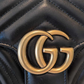 2205710-143067 Gucci Marmont Medium Black Gold Hardware Bag (443497.520981 G041084824) Made in Italy