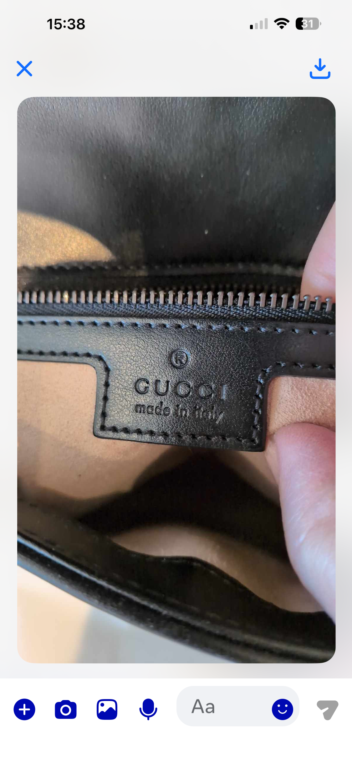 2205710-143067 Gucci Marmont Medium Black Gold Hardware Bag (443497.520981 G041084824) Made in Italy