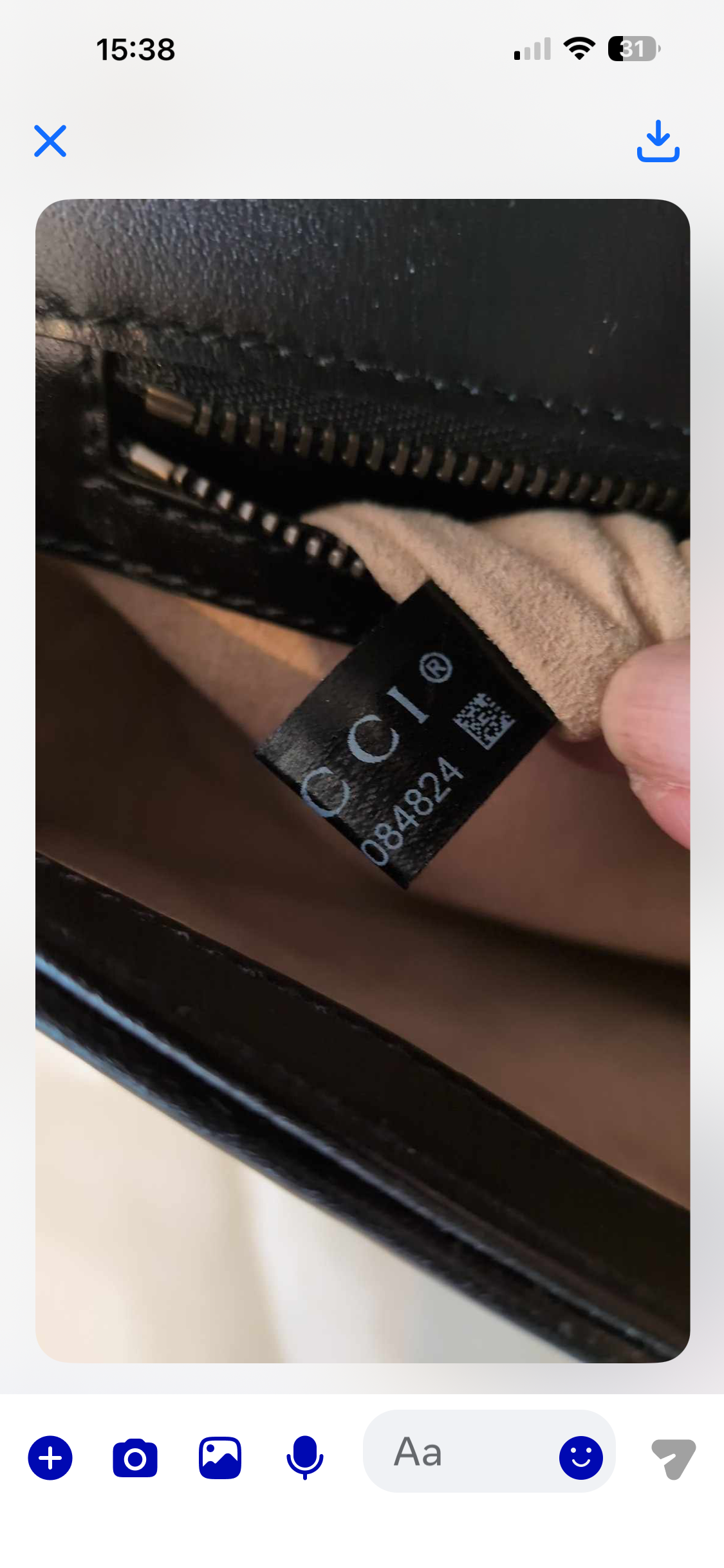 2205710-143067 Gucci Marmont Medium Black Gold Hardware Bag (443497.520981 G041084824) Made in Italy