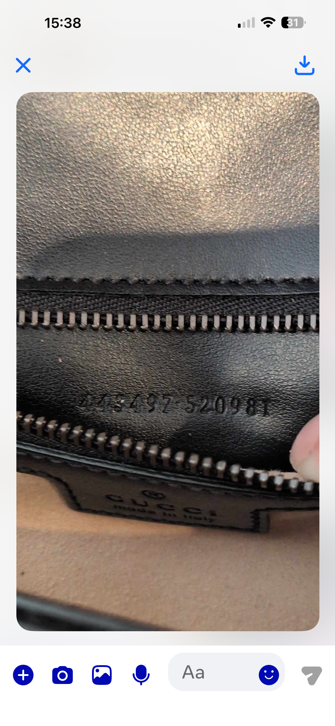 2205710-143067 Gucci Marmont Medium Black Gold Hardware Bag (443497.520981 G041084824) Made in Italy