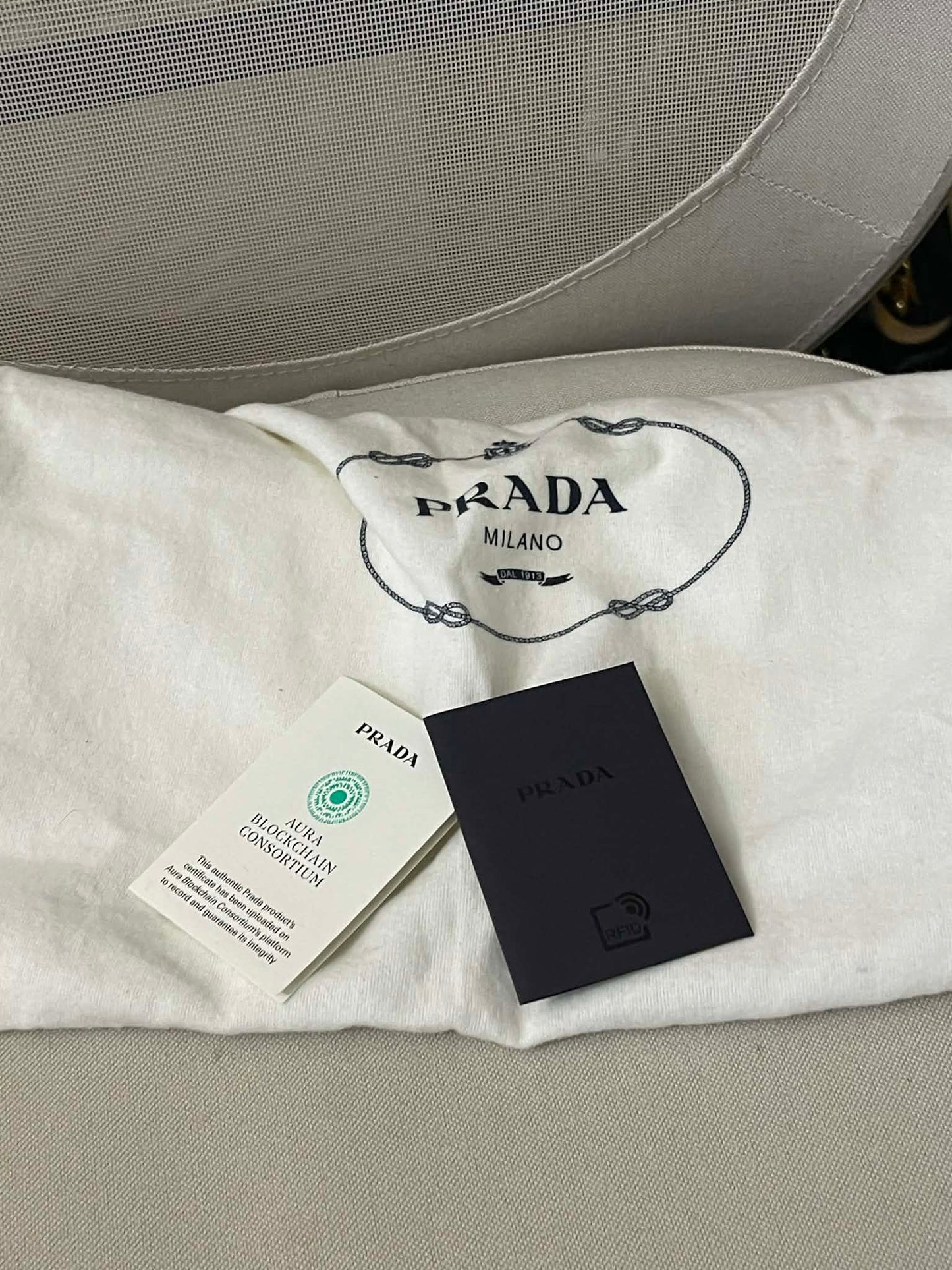 2205710-143070 Prada Flou small shoulder bag (180) Made in Italy comes with dustbag,booklet, straps and the certificate